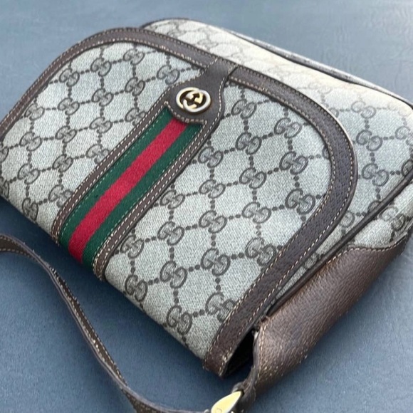 GUCCI • Ophidia Leather Crossbody Bag • Vintage & Authentic - Picture 5 of 14